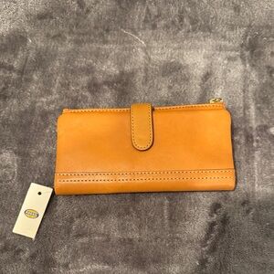 Fossil Camel Leather Women's Wallet New with Tag